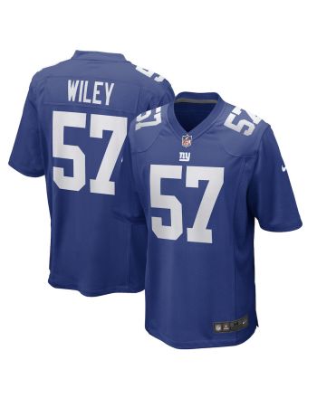 Chuck Wiley New York Giants Game Player Jersey - Royal