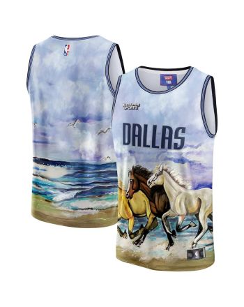 Dallas Mavericks NBA & KidSuper Studios Unisex Hometown Jersey - Blue