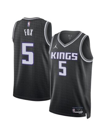 De'Aaron Fox 5 Sacramento Kings Statement Edition Swingman Jersey - Black