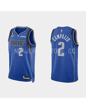 Dallas Mavericks 17 Facundo Campazzo 2022-23 Icon Edition Royal Men Jersey