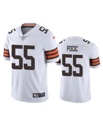 Ethan Pocic 55 Cleveland Browns White Vapor Limited Jersey