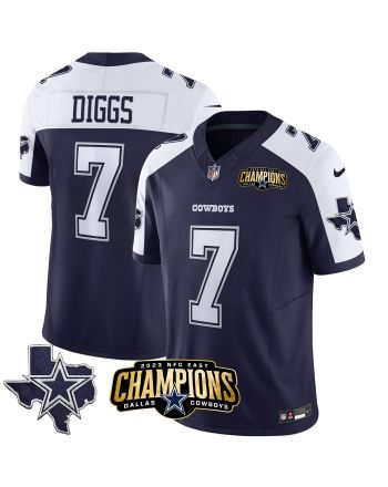 Trevon Diggs 7 Dallas Cowboys 2023 NFC East Champions Patch Alternate Game Men Jersey - Navy