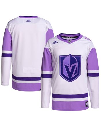 Vegas Golden Knights Hockey Fights Cancer Primegreen Men Jersey - White/Purple