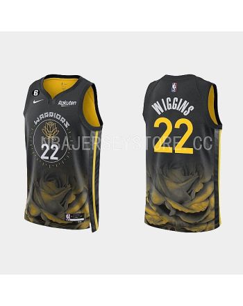 Golden State Warriors 22 Andrew Wiggins 2022-23 City Edition Black Men Jersey