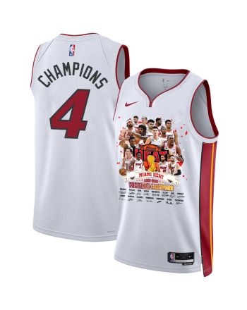 Miami Heat Finals Champions 2023 Swingman Jersey Player Signture - White