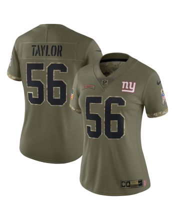 Lawrence Taylor New York Giants Women's 2022 Salute To Service Retired Player Limited Jersey - Olive