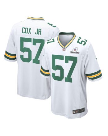 Brenton Cox Jr. 57 Green Bay Packers 2024 Divisional Patch Game Men Jersey - White