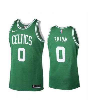 Men's Boston Celtics 0 Jayson Tatum Green Hardwood Classics Jersey