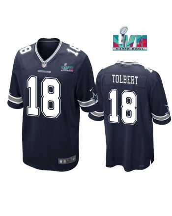 Jalen Tolbert 18 Dallas Cowboys Super Bowl LVII Super Bowl LVII Navy Men Game Jersey