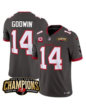 Chris Godwin 14 Tampa Bay Buccaneers 2023 NFC South Champions Patch Game Men Jersey - Pewter