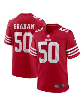 Jalen Graham 50 San Francisco 49ers Men Team Game Jersey - Scarlet