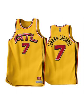 2022-23 Atlanta Hawks Timothe Luwawu-Cabarrot 7 Gold Earned Edition Men Jersey