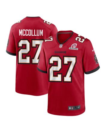 Zyon McCollum 27 Tampa Bay Buccaneers 2024 Divisional Patch Game Men Jersey - Red