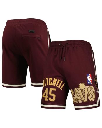 Donovan Mitchell 45 Cleveland Cavaliers Wine Team Player Shorts - Men