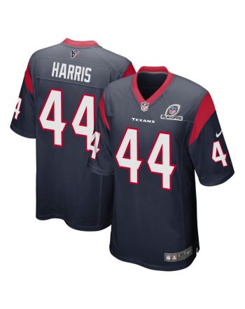 Marcell Harris 44 Houston Texans 2023 Playoffs Patch Game Men Jersey - Navy