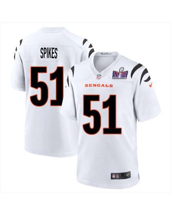 Takeo Spikes 51 Cincinnati Bengals Super Bowl LVIII Men Away Limited Jersey - White