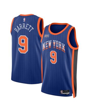 RJ Barrett 9 New York Knicks 2023/24 City Edition Swingman Jersey - Blue