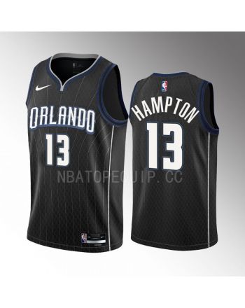 R.J. Hampton 30 2022-23 Orlando Magic Black City Edition Men Jersey Swingman