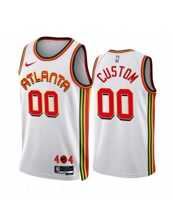 2022-23 Atlanta Hawks Custom White Association Edition 00 Jersey - Men Jersey