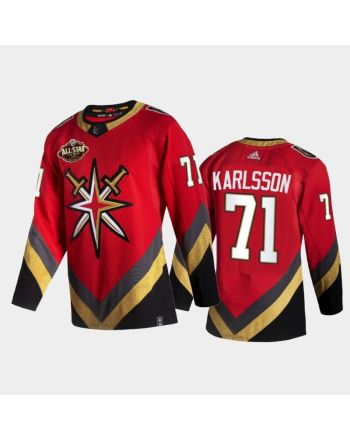 Golden Knights William Karlsson 2022 All-star Reverse Retro Red Jersey, Men Jersey