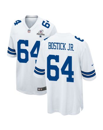 Earl Bostick Jr. 64 Dallas Cowboys 2023 Playoffs Patch Game Men Jersey - White