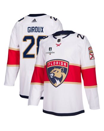 Florida Panthers Claude Giroux 28 Away 2023 Stanley Cup Champions Breakaway Men Jersey - White