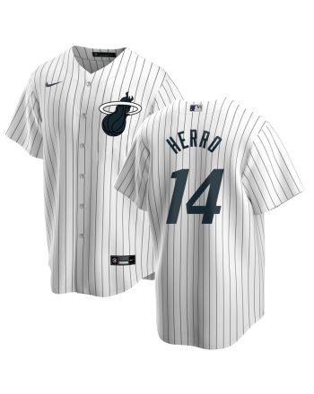 Tyler Herro 14 Miami Heat x NY Yankees Baseball Men Jersey - White