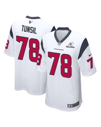 Laremy Tunsil 78 Houston Texans 2023 Playoffs Patch Game Men Jersey - White