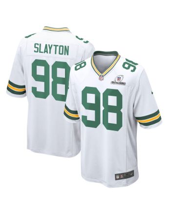 Chris Slayton 98 Green Bay Packers 2024 Divisional Patch Game Men Jersey - White