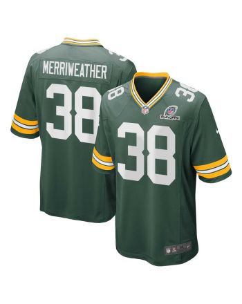 Ellis Merriweather 38 Green Bay Packers 2023 Playoffs Patch Game Men Jersey - Green