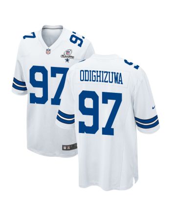 Osa Odighizuwa 97 Dallas Cowboys 2023 Playoffs Patch Game Men Jersey - White