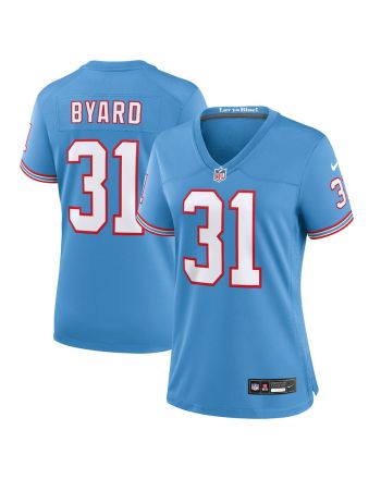 Kevin Byard 31 Tennessee Titans Oilers Throwback Alternate Game Women Jersey - Light Blue