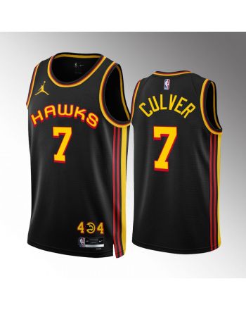 Atlanta Hawks Jarrett Culver 7 2022-23 Statement Edition Black Jersey Swingman