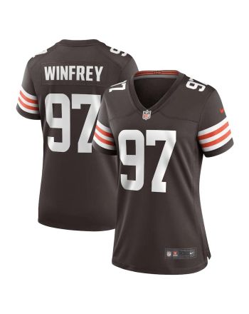 Perrion Winfrey Cleveland Browns Women's Game Player Jersey - Brown