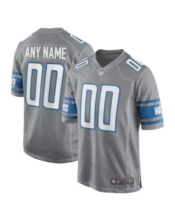 Detroit Lions Custom Alternate Game Men Jersey - Gray