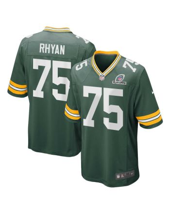 Sean Rhyan 75 Green Bay Packers 2023 Playoffs Patch Game Men Jersey - Green