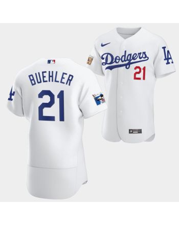 Los Angeles Dodgers Walker Buehler White Jersey 21 Jackie Robinson 75th Anniversary 2022-23 Uniform