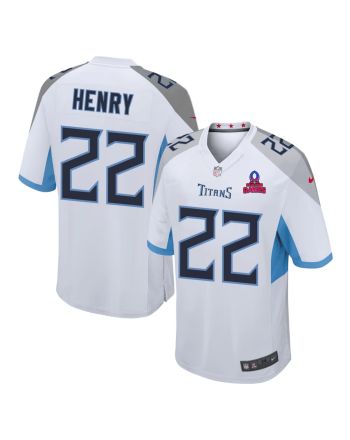 Derrick Henry 22 Tennessee Titans 2024 Pro Bowl Patch Game Men Jersey - White