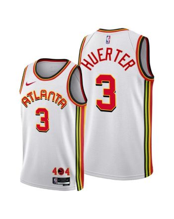 Atlanta Hawks 3 Kevin Huerter 2022-23 Association Edition Jersey White - Men Jersey