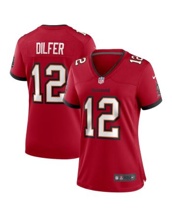 Trent Dilfer 12 Tampa Bay Buccaneers Women Game Retired Jersey - Red