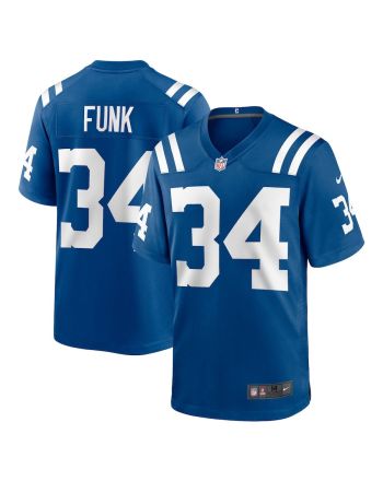 Jake Funk 34 Indianapolis Colts Men Team Game Jersey - Royal