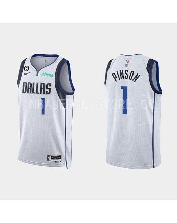 Dallas Mavericks Theo Pinson 1 2022-23 Association Edition White Men Jersey Swingman