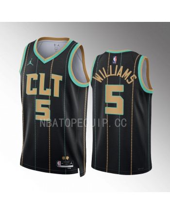 Charlotte Hornets Mark Williams 5 2022-23 City Edition Black Jersey Swingman