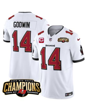 Chris Godwin 14 Tampa Bay Buccaneers 2023 NFC South Champions Patch Game Men Jersey - White