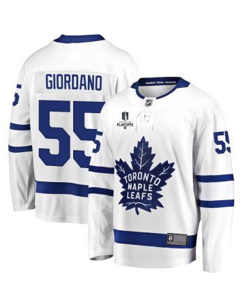 Mark Giordano 55 Toronto Maple Leafs Stanley Cup 2023 Playoffs Patch Away Breakaway Men Jersey - White