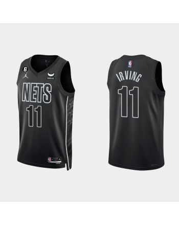 Brooklyn Nets Kyrie Irving 11 Black 2022-23 Statement Edition Men Jersey