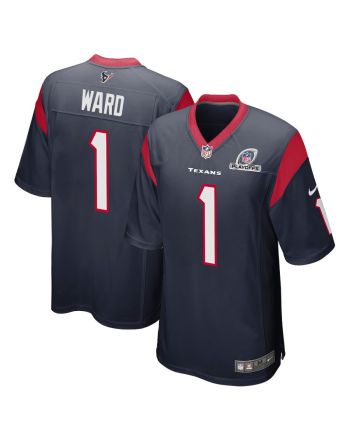 Jimmie Ward 1 Houston Texans 2023 Playoffs Patch Game Men Jersey - Navy