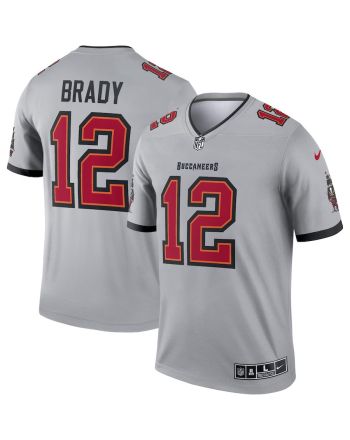 Tom Brady 12 Tampa Bay Buccaneers Men Inverted Legend Jersey - Gray