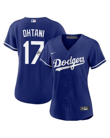 Shohei Ohtani 17 Signed Los Angeles Dodgers Home Jersey - Women Royal Jersey