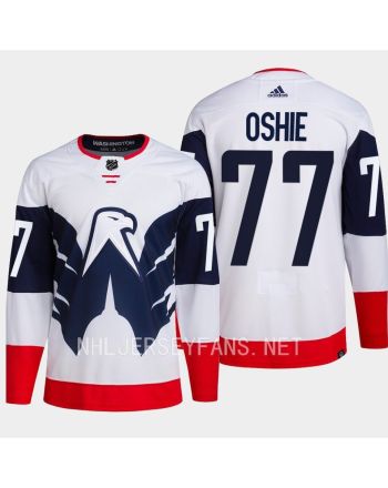 T.J. Oshie 77 Washington Capitals 2023 Jersey Stadium White Primegreen